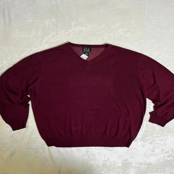 NWT Jos A Bank Silk Sweater Men's 2XL V-Neck Business Casual Date Night Lounge - Picture 1 of 10